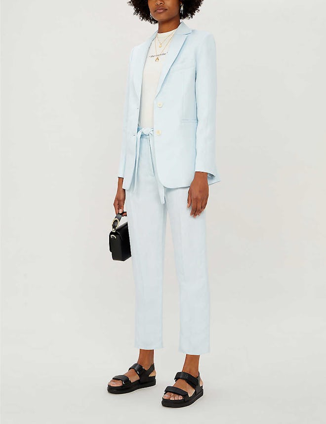 Vizane Linen-Blend Twill Blazer & Palizane Pleated Trousers