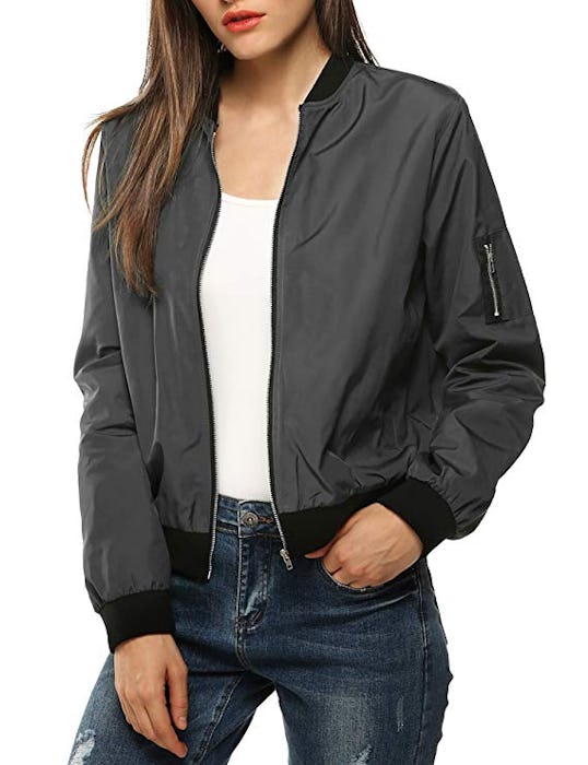 Zeagoo Womens Classic Bomber Jacket