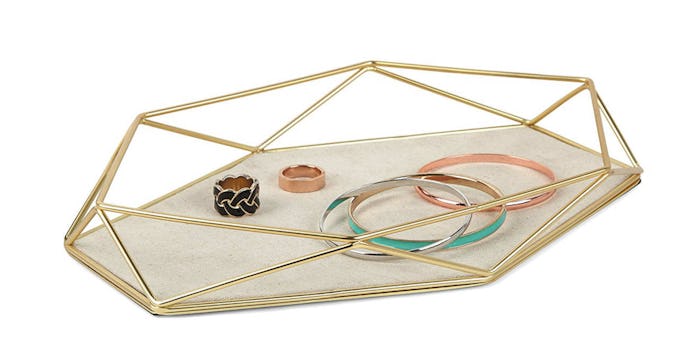 Umbra Prisma Brass-Plated Jewelry Tray