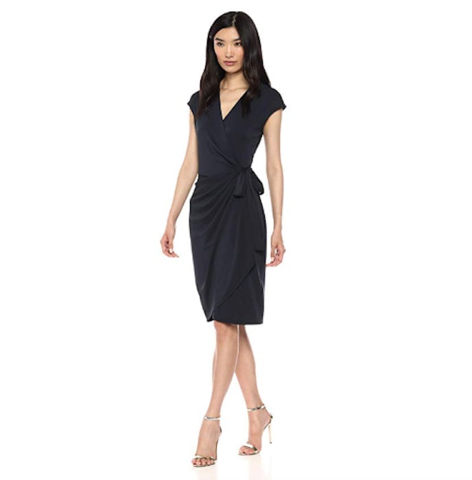 Lark & Ro Women's Classic Cap Sleeve Wrap Dress