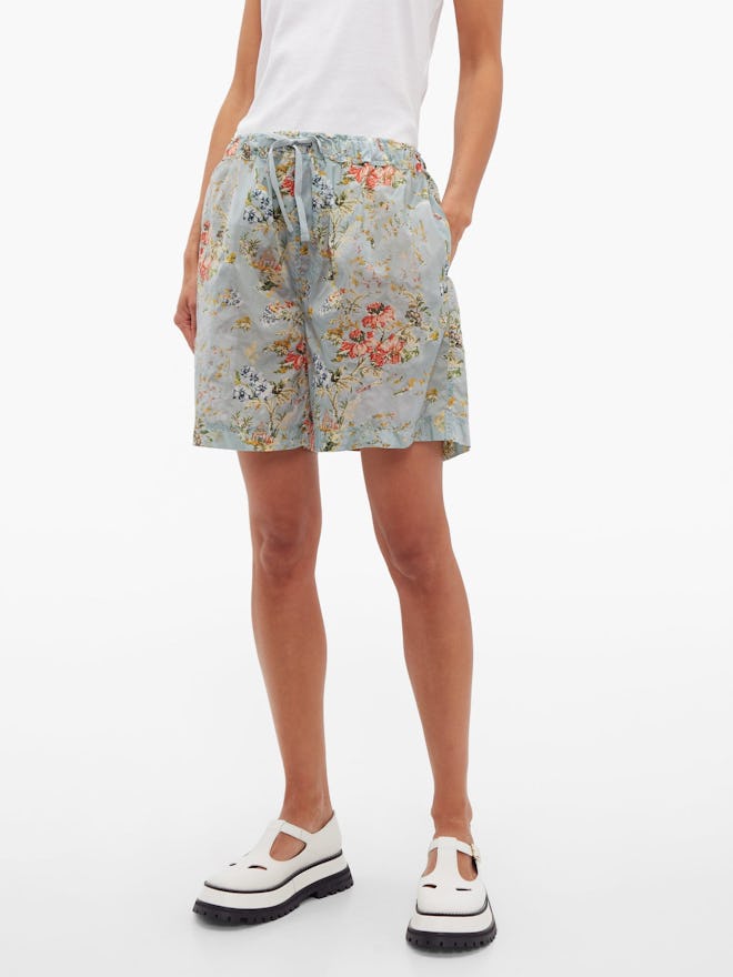 Isabelle Tapestry-Print Ripstop Shorts