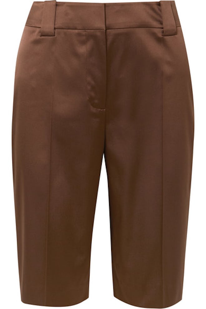 Silk-Blend Satin Shorts