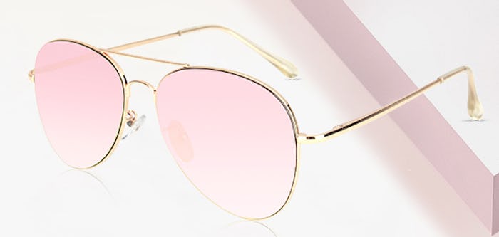 SOJOS Classic Aviator Mirrored Flat Lens Sunglasses