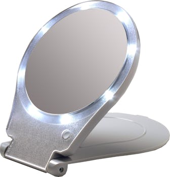 Floxite LED Lighted Travel and Home 10X Magnifying Mirror 