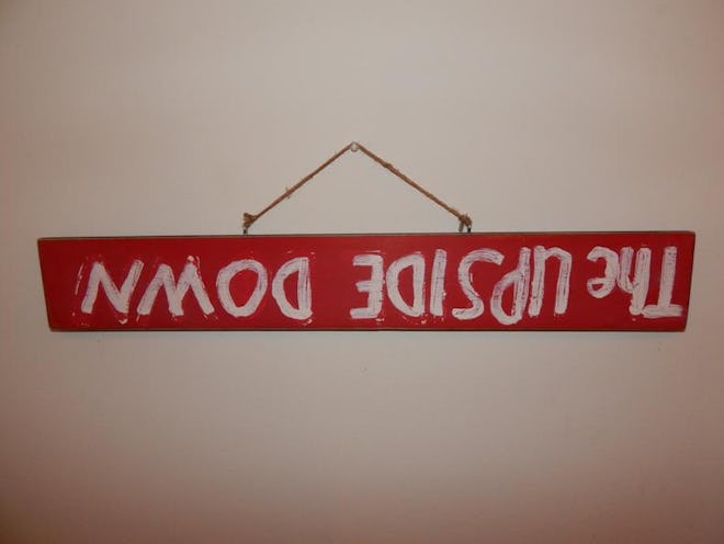 Stranger Things "The Upside Down" Hand Painted Wooden Sign