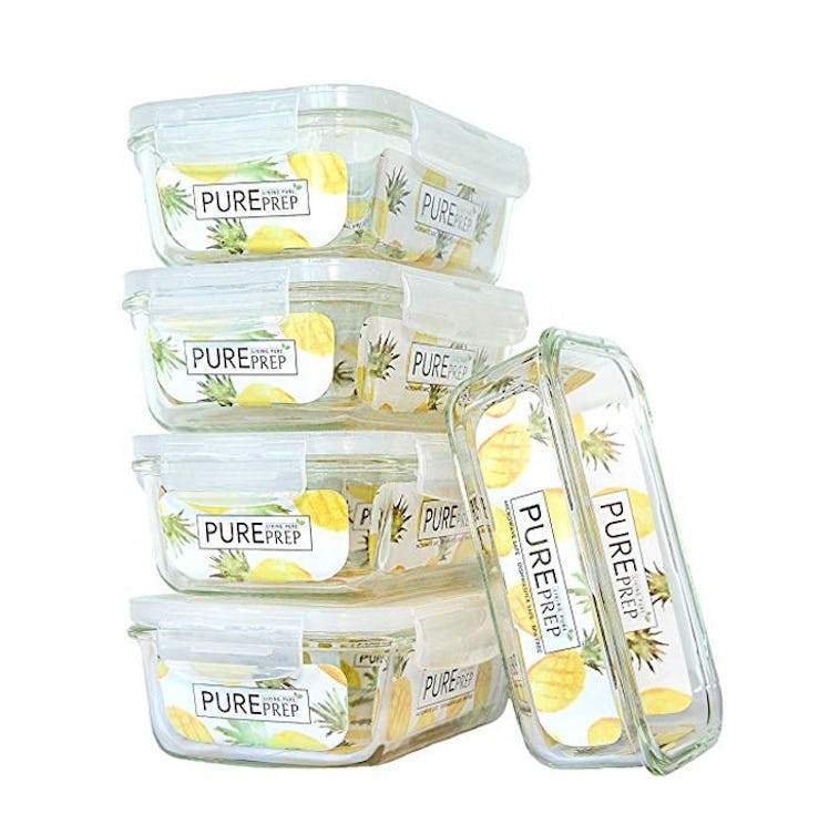 Living Pure LLC Glass Meal Prep Container (5-Pack)