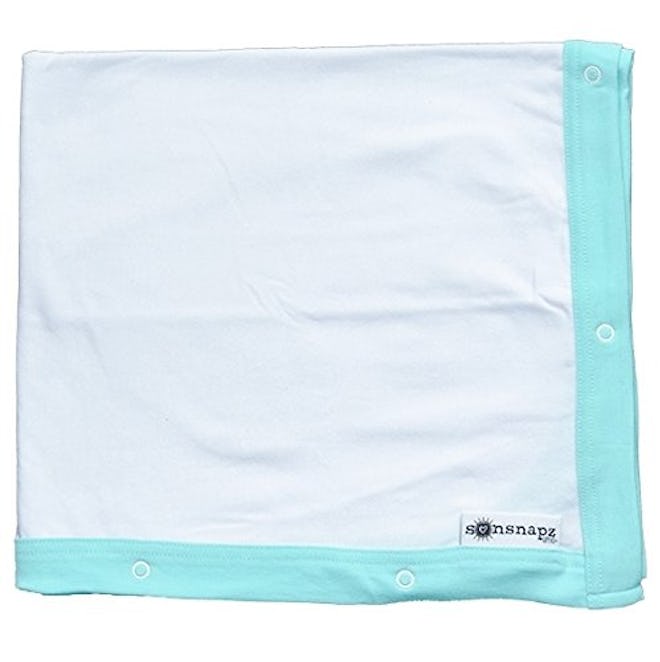 UPF 50+ Sun & Wind Protection Cotton Baby Blanket with Snaps 