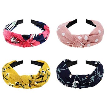 Dreshow 1950's Vintage Twisted Headbands (4-Pack)