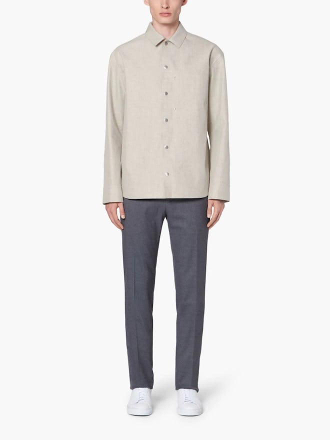 Jil Sander+ Grey Bonded Cotton Shirt Jacket