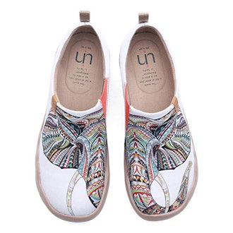 UIN Blossom Painted Canvas Slip-On Shoes