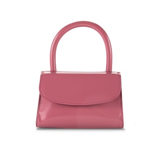 Pink Semi Patent Leather Mini Bag