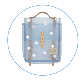 Sequin Flower Mesh Backpack