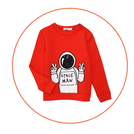 Space Man Graphic Sweatshirt