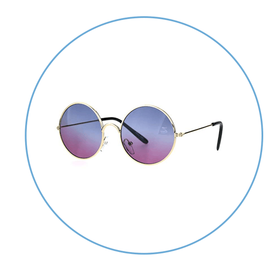 Tie Dye Gradient Metal Sunglasses