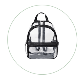 Clear Backpack With Black Trim