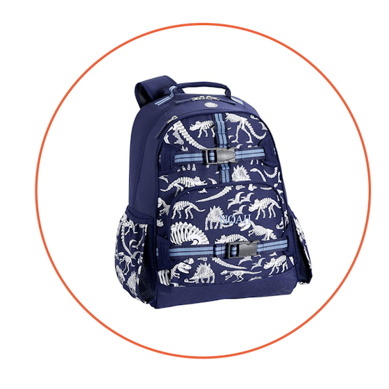 Mackenzie Blue/Gray Glow-In-The-Dark Dinos Backpack