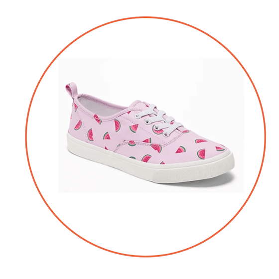 Printed Elastic-Lace Sneakers