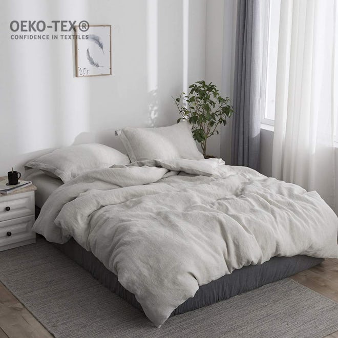 Simple&Opulence 100% Stone Washed Linen Duvet Cover Sets