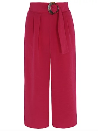 Pink Eyelet Tie Side Culottes