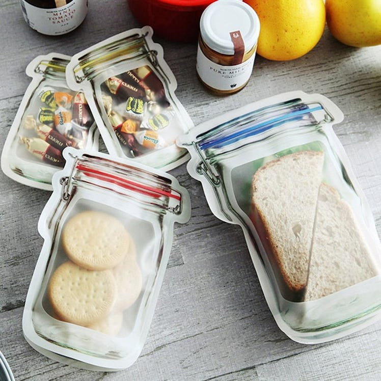 RRJQW Reusable Mason Jar Ziplocks (Set Of 18)