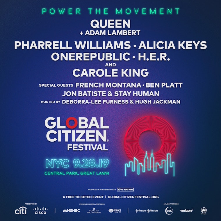 Global Citizen Festival's 2019 Lineup Includes Adam Lambert, Alicia