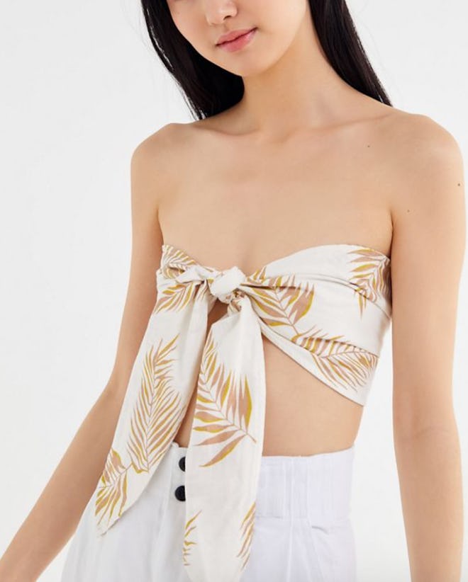 Sincerely Yours Tie-Front Bandeau Top