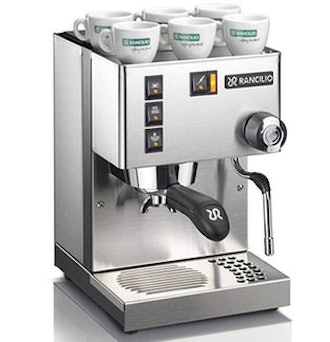 Rancilio Silvia Espresso Machine With Iron Frame and Stainless Steel Side Panels