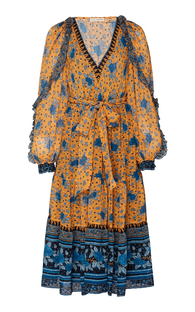 Romilly Printed Silk-Blend Chiffon Midi Dress