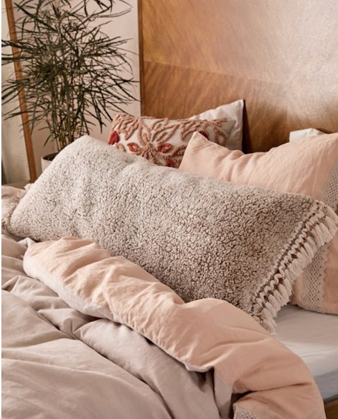 Amped Fleece Fringed Body Pillow