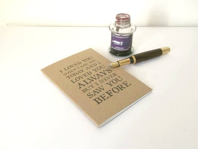 Set of Love Quote Notebooks