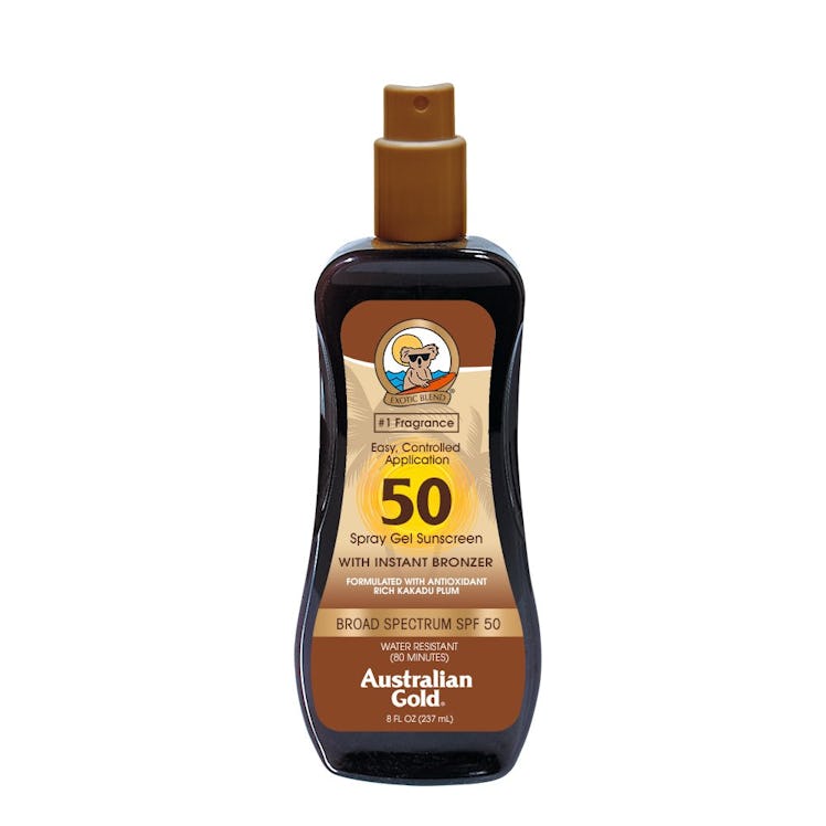 Australian Gold Spray Gel Sunscreen With Instant Bronzer SPF 50