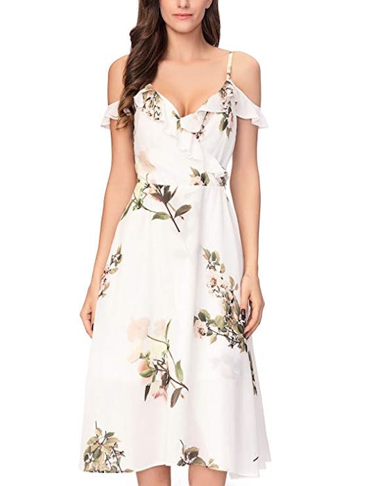Noctflos Cold Shoulder Midi Dress