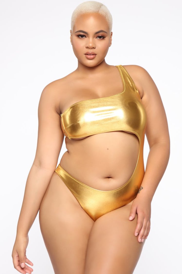 Cut It Out Swimsuit - Gold Foil