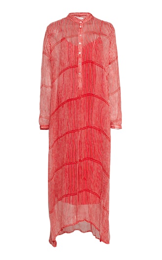 Andrea Striped Silk Maxi Dress