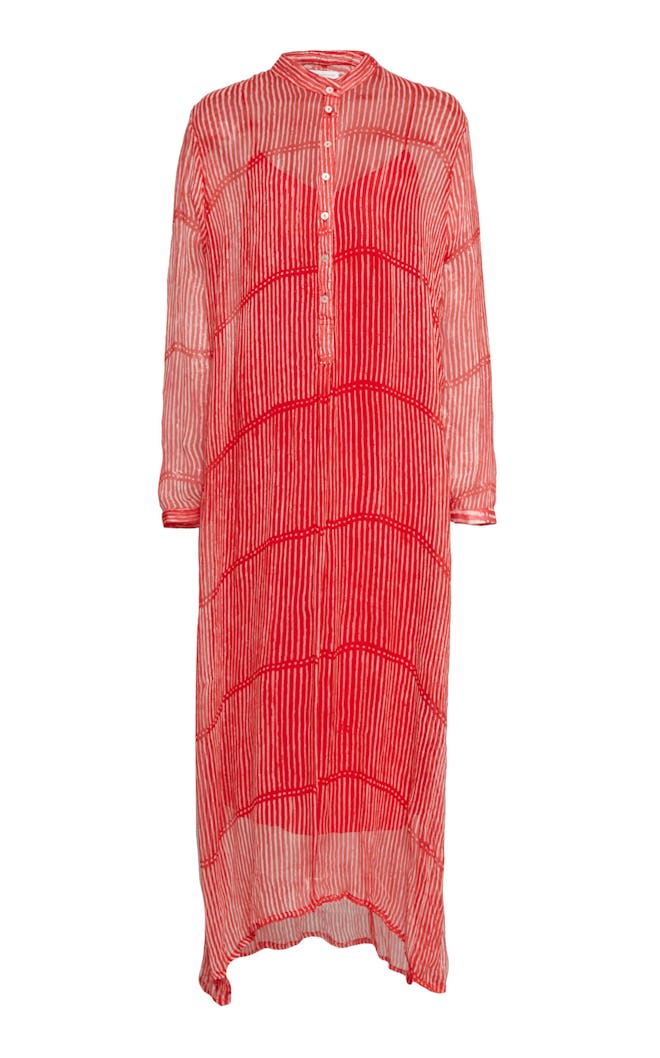 Andrea Striped Silk Maxi Dress