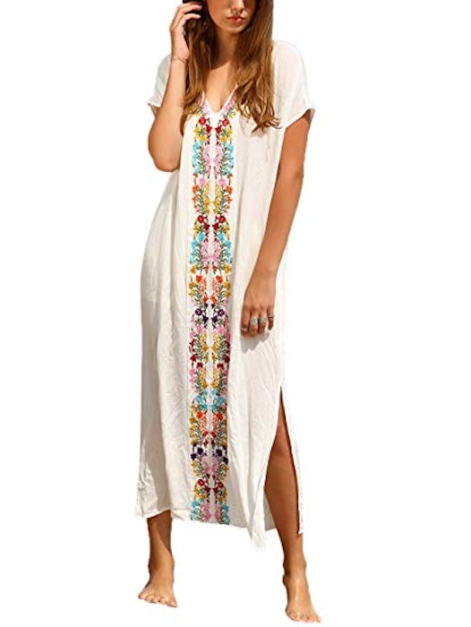 Milumia Bohemian Embroidered Shift Dress 