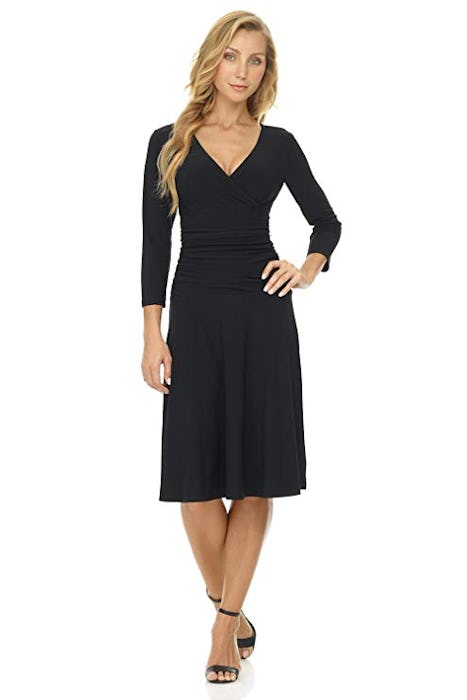 Rekucci Fit-and-Flare Crossover Dress