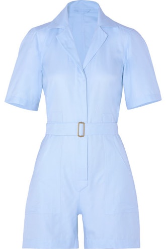 The Sienna Belted Cotton Oxford Playsuit