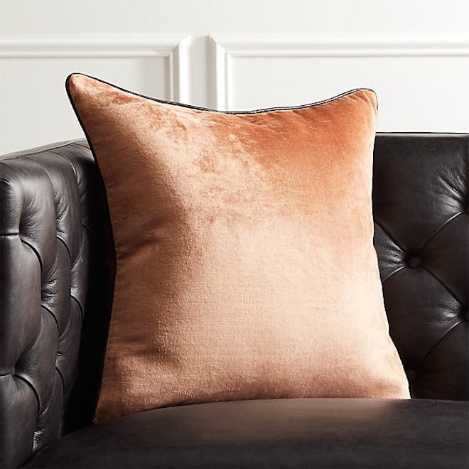 Copper Crushed Velvet Pillow 