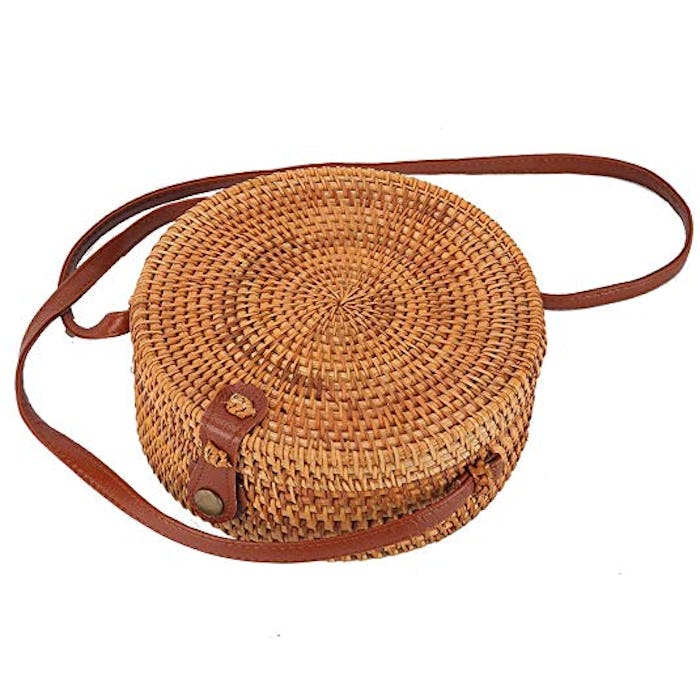 Alillove Round Rattan Purse