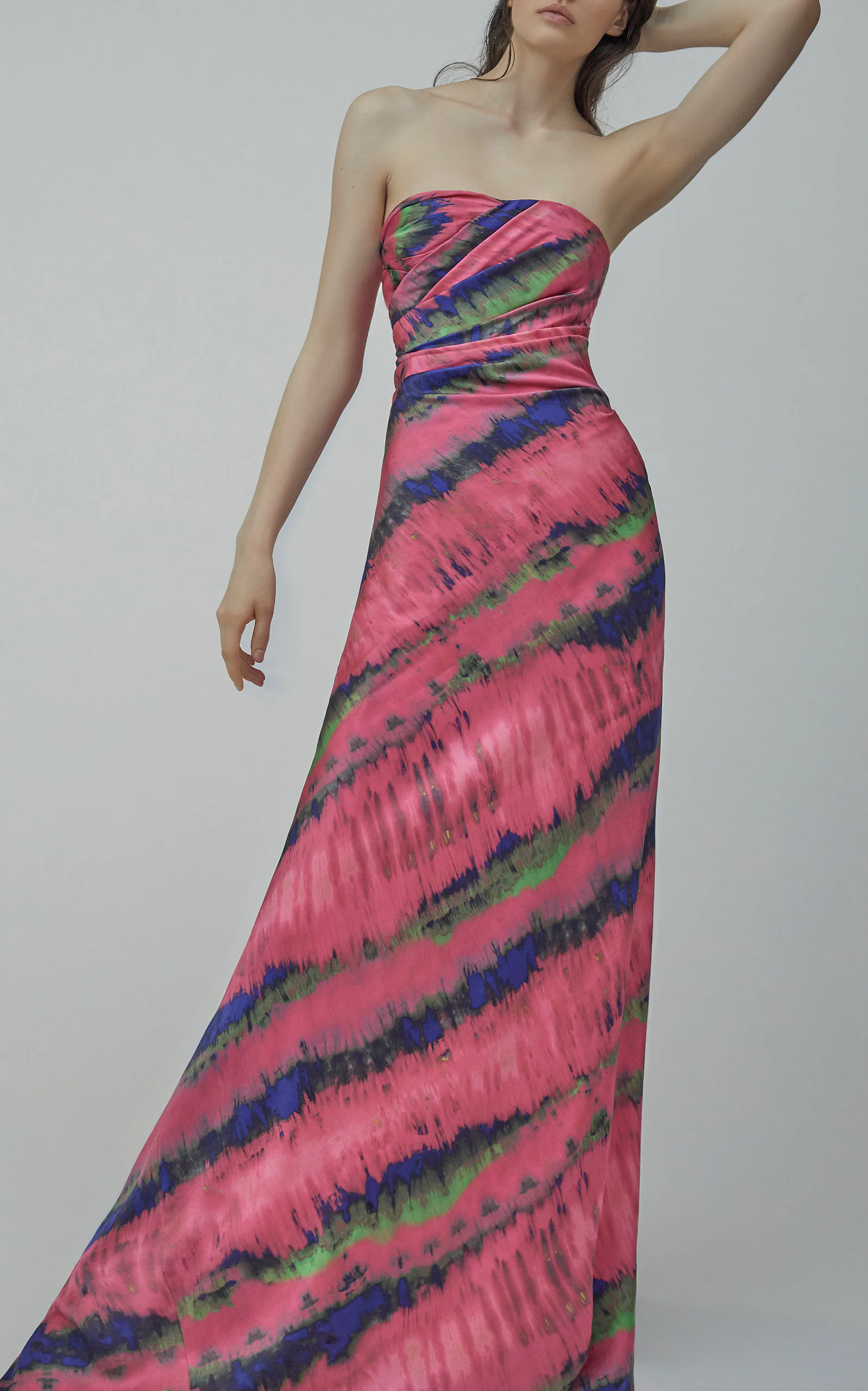 multicolor strapless maxi dress gabrielle union collection Gabrielle Union's Tie-Dye Dress Is a Formal Take On A Casual Trend