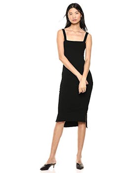 The Drop Amelia Square Neck Midi Dress