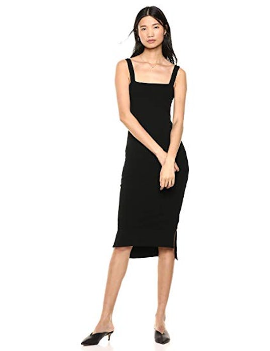 The Drop Amelia Square Neck Midi Dress
