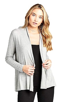 Soft Bamboo Open Front Cardigan 
