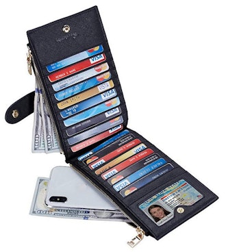 Travelambo RFID Blocking Bifold Multi Card Case Wallet