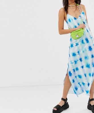 Catin Cami Maxi Slip Dress in Tie Dye Print