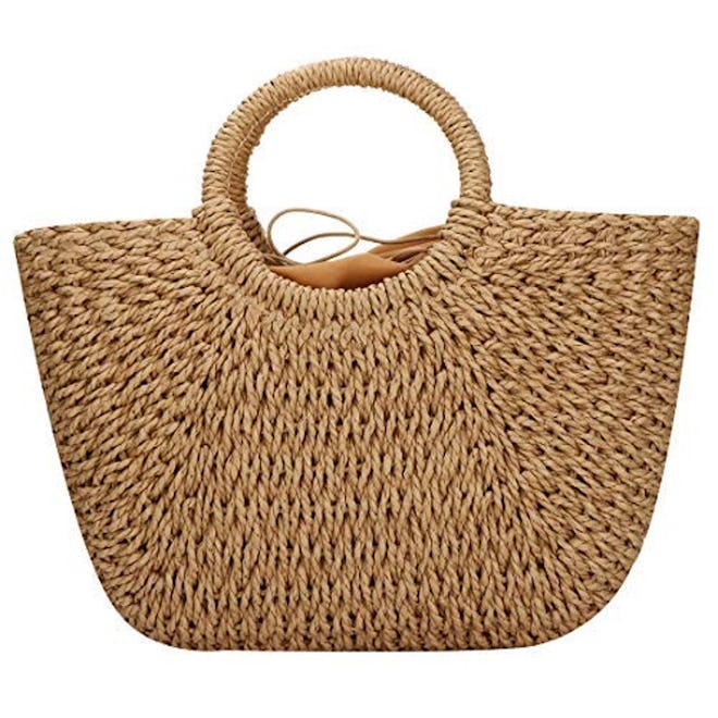 EROUGE Hand Woven Straw Hand Bag