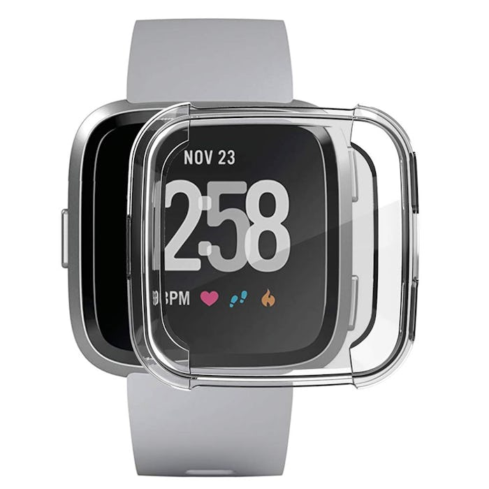 GHIJKL Fitbit Versa Screen Protector and Case (3 Pieces)