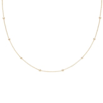 Basic Large Beaded Choker in Gold