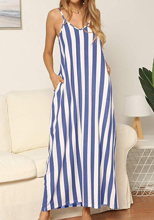 levaca Striped Maxi Dress